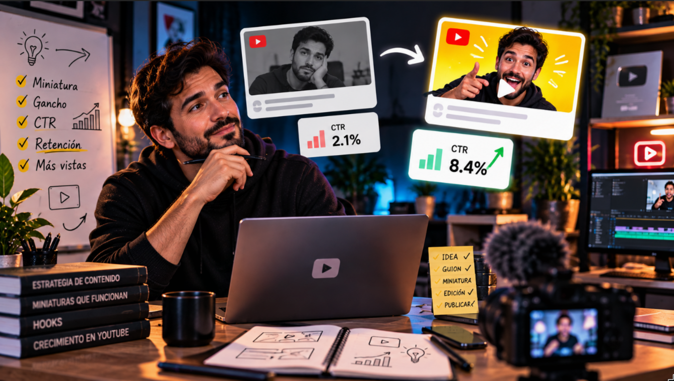 Por Qué Tus Vistas No Convierten: Guía de Optimización de Miniatura y Gancho para Creadores
