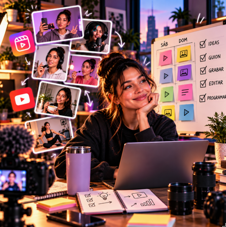Creación de Contenido por Lotes: Cómo los Creadores Están Produciendo un Mes de Contenido en un Fin de Semana